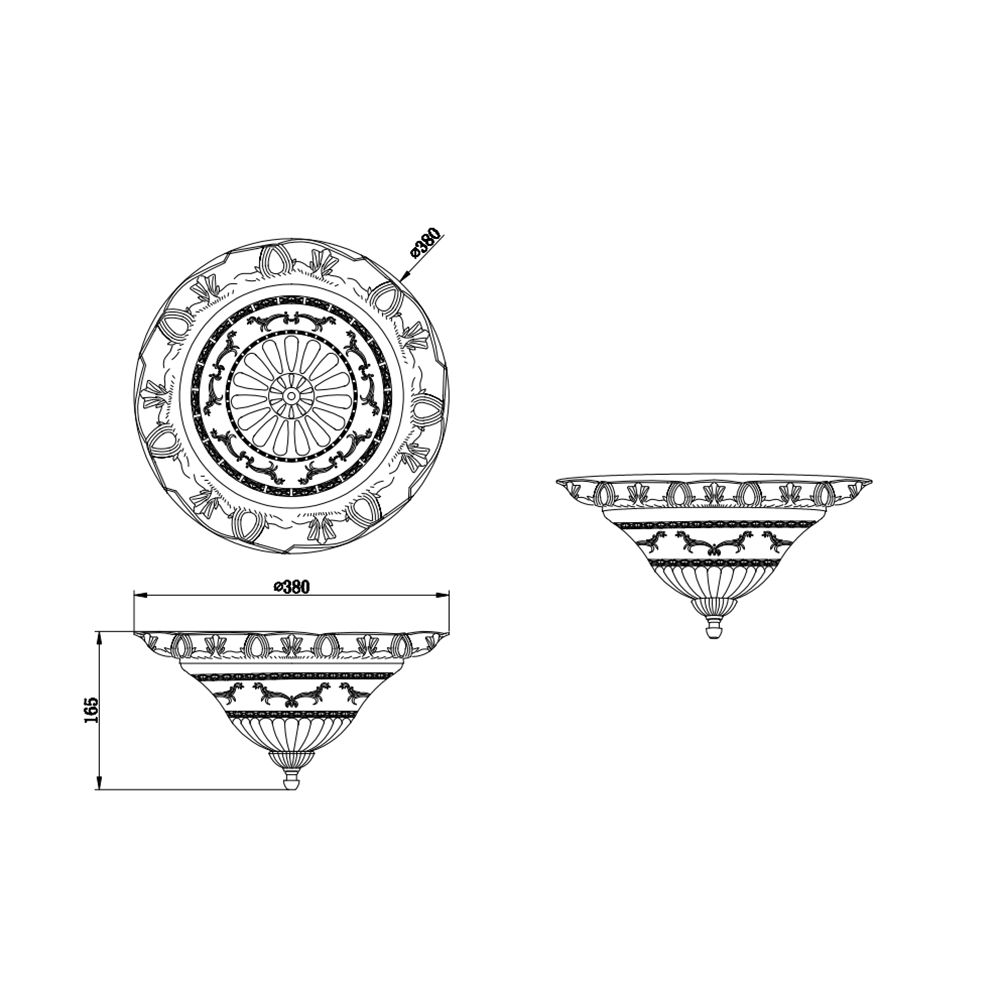 Lampadari & plafoniere: Deckenleuchte, Braun, Rund, 38 cm Ø – Nuovo (secondo la descrizione) da Kreuzlingen venduto da Smart-Light 4