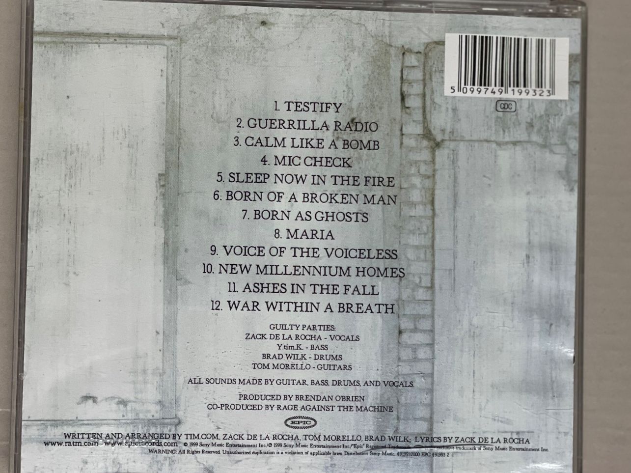 CDs: Rage Against The Machine – D'occasion à Muri b. Bern par AdidasCollector 1