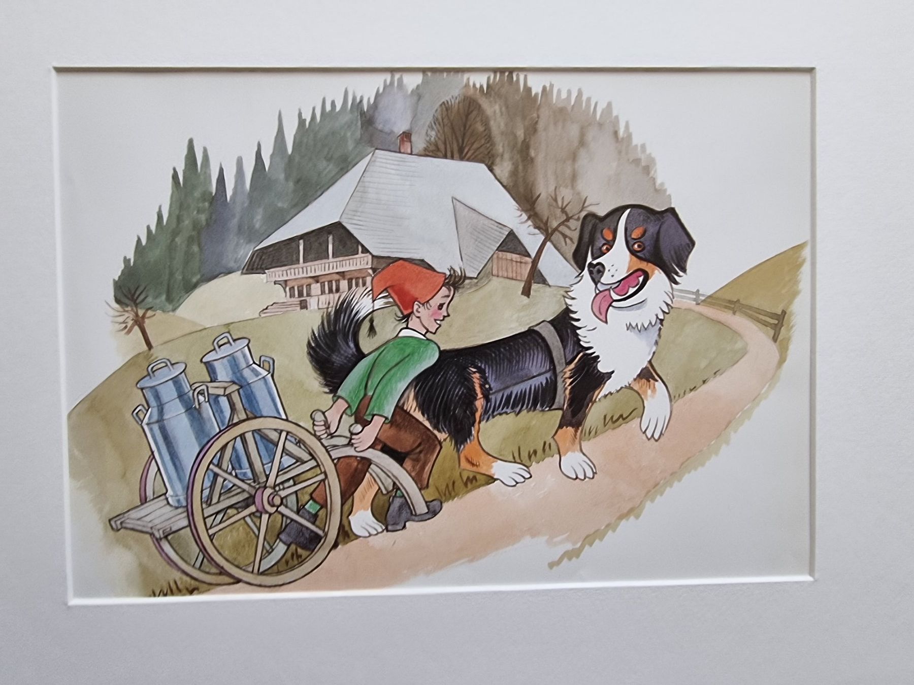 Poster & Bilder: DER BUEB VOM TRUEB BILD HINTER NEUWERTIGEM PASSEPARTOUT – Gebraucht aus Gersau von grafik-kunst