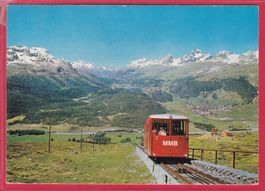 MUOTTAS MURAGL-BERGBAHN, 19.6.1967, BLICK INS OBERENGADIN