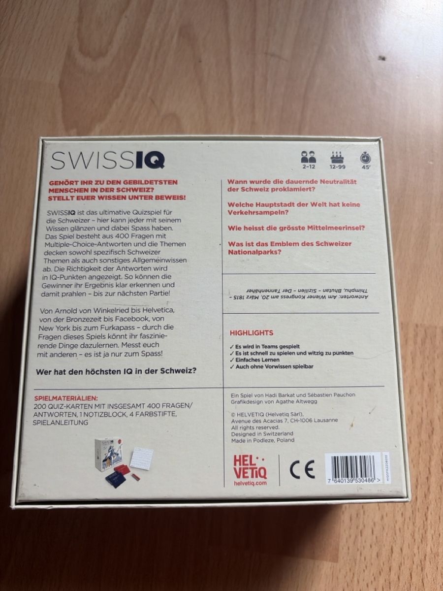 Spiele: SwissIQ spiel – Neu (gemäss Beschreibung) aus Bern von mil_25l6 1