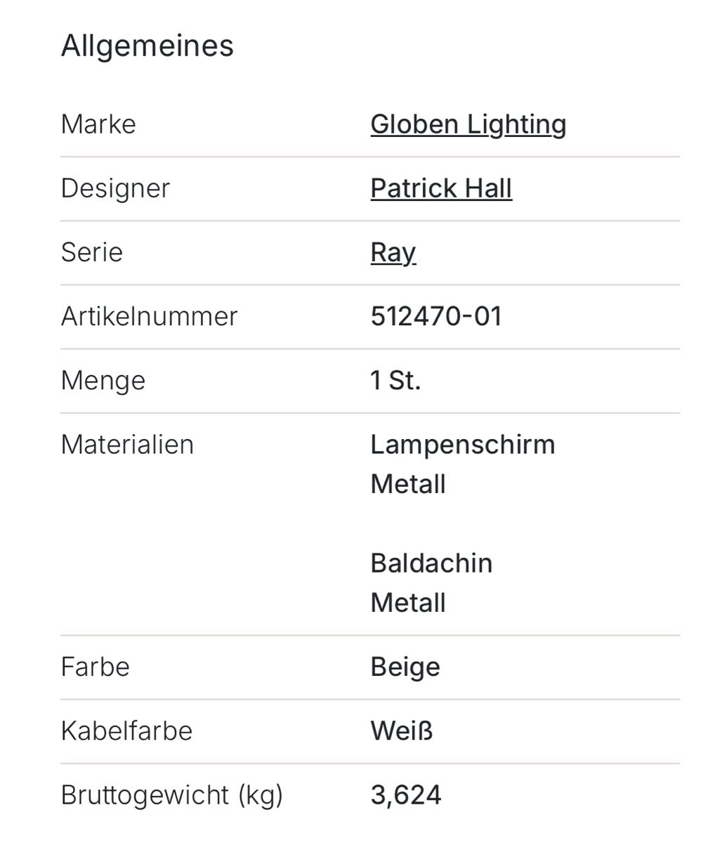 Pfister Lampadari & plafoniere: Hängelampe 70cm Globen Lighting Ray Design Patrick Hall – Nuovo (secondo la descrizione) da Luzern venduto da maarteii 2