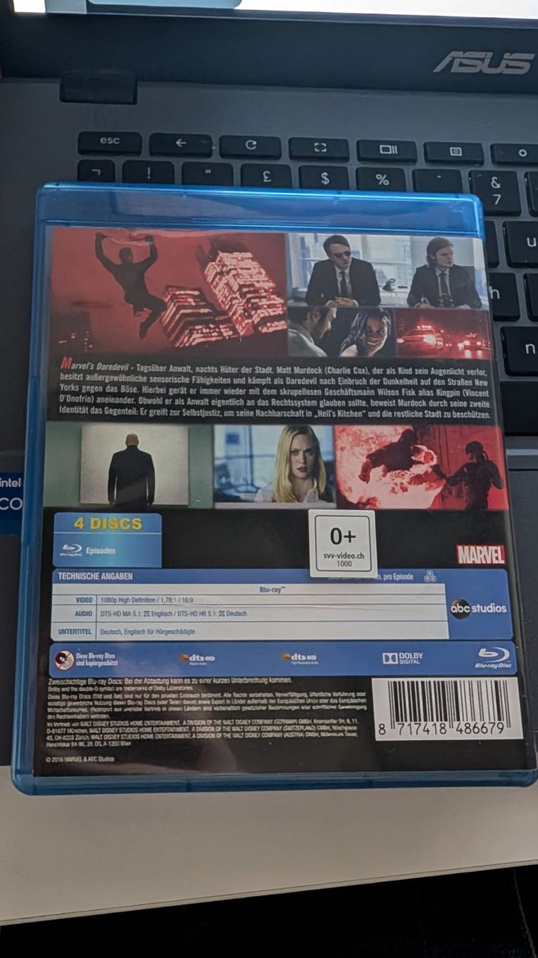 Alle DVDs: Marvel Daredevil Erste Staffel Blu Ray DVD – Gebraucht aus Hünenberg See von SpecialEditionGaming 1