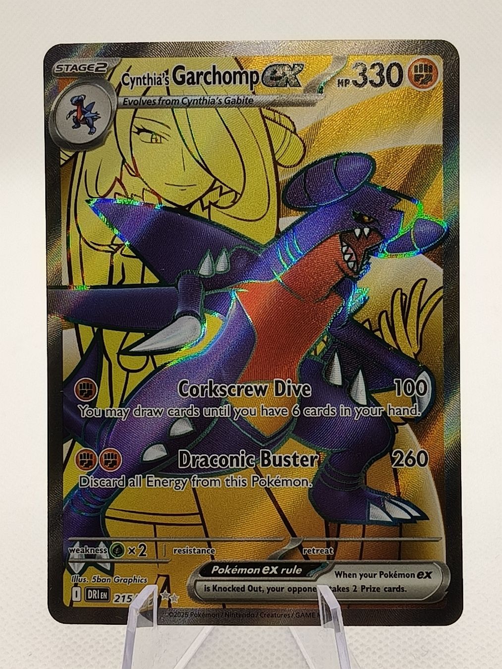 Pokémon Carte collezionabili: Pokemon Cynthia's Garchomp EX 215/182 – Nuovo (secondo la descrizione) da Wallbach venduto da lexxtrack