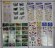 ≈310 Sticker Schmetterlinge/Käfer - inkl. Panini/Manor/etc.