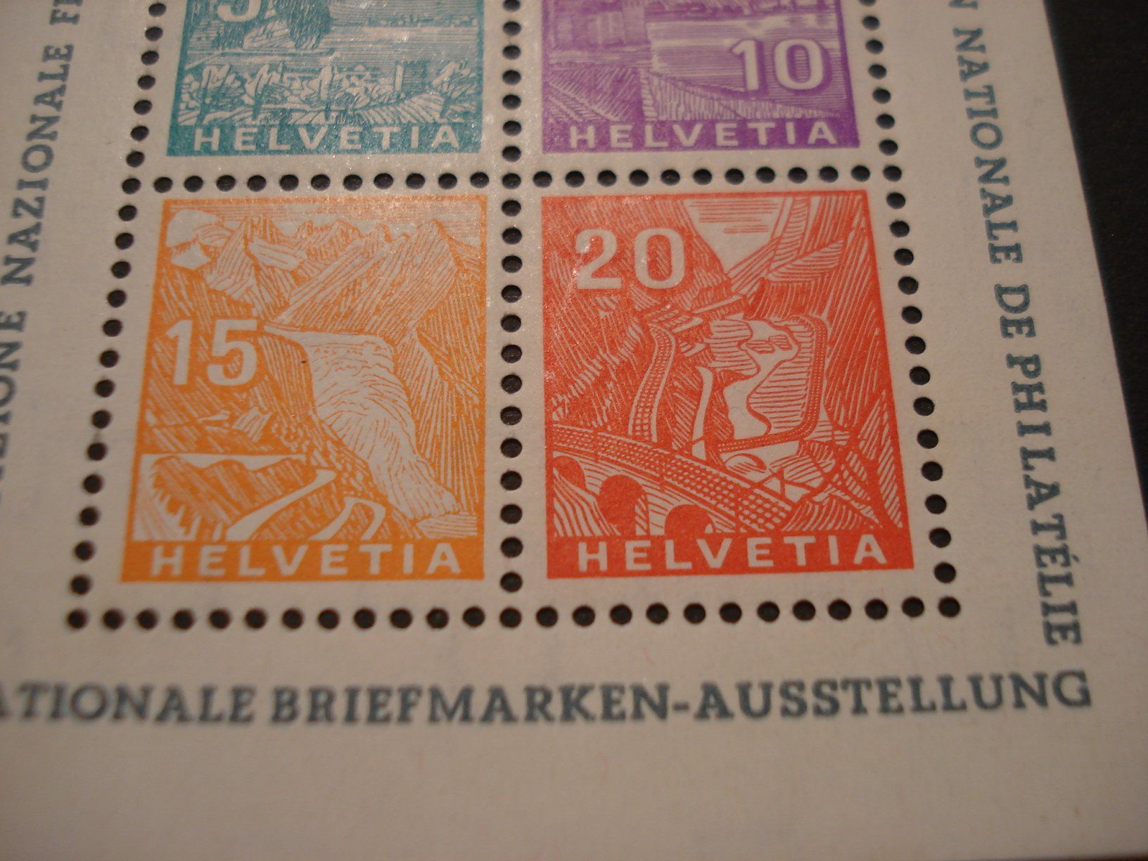 Tutti i francobolli: Block NABA Zürich 1934, ** – Usato da Niederwil AG venduto da morostahu 1