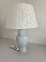 Vintage Tischlampe Porzellan - Limoges France - Stoffschirm