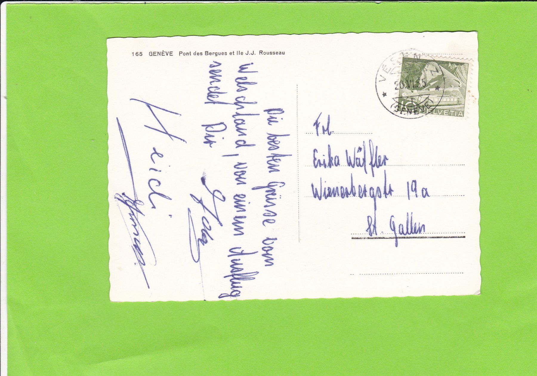 Cartoline postali: Oldtimer-Pont des Bargues-Genève – Usato da St. Peterzell venduto da neckertal 1