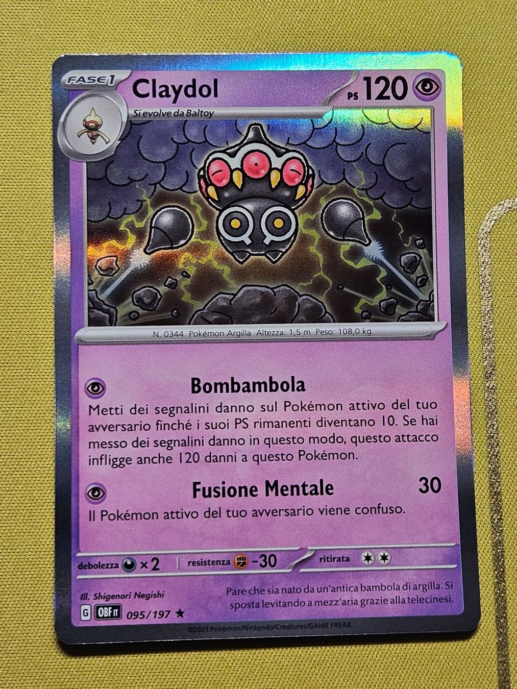 Pokémon Carte collezionabili: Obsidian Flames - Claydol 095/197 IT – Usato da Bellinzona venduto da Pokemarco
