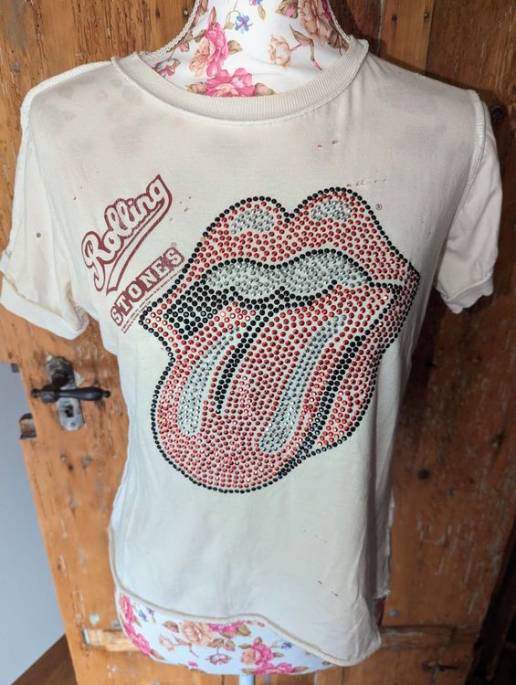 Rolling stones t-shirt damen strass hotsell