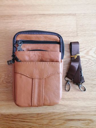 Echtleder Umhänge-Gürteltasche Neu