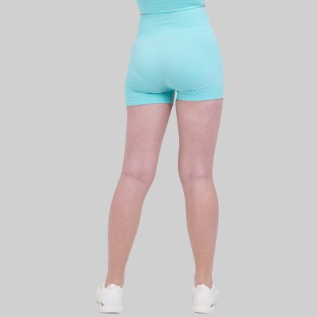 Sport Shorts Damen Seamless Radlerhose Gym Tiffany Blau XXL