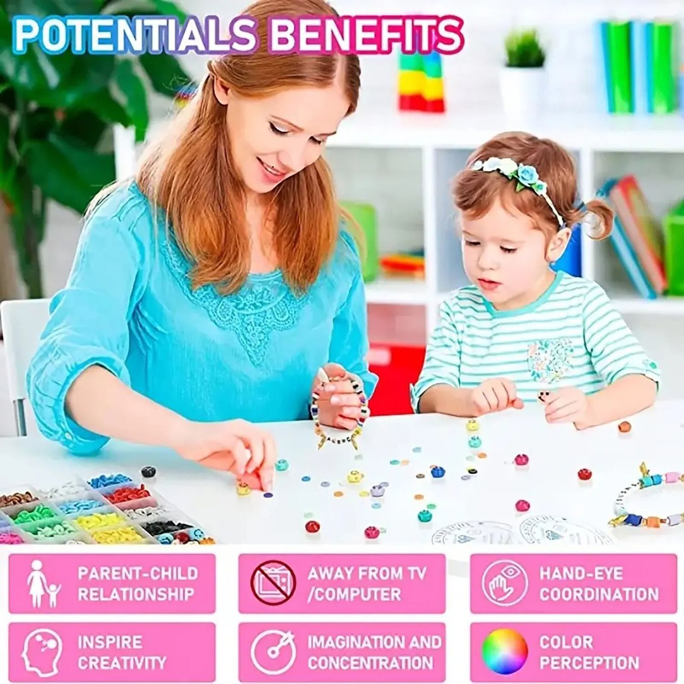 Perle (finte): 📌 Tonperlen Set in Regenbogenfarben – Nuovo e nell'imballaggio originale da Wittenbach venduto da ChinaSeidenstrasse 3