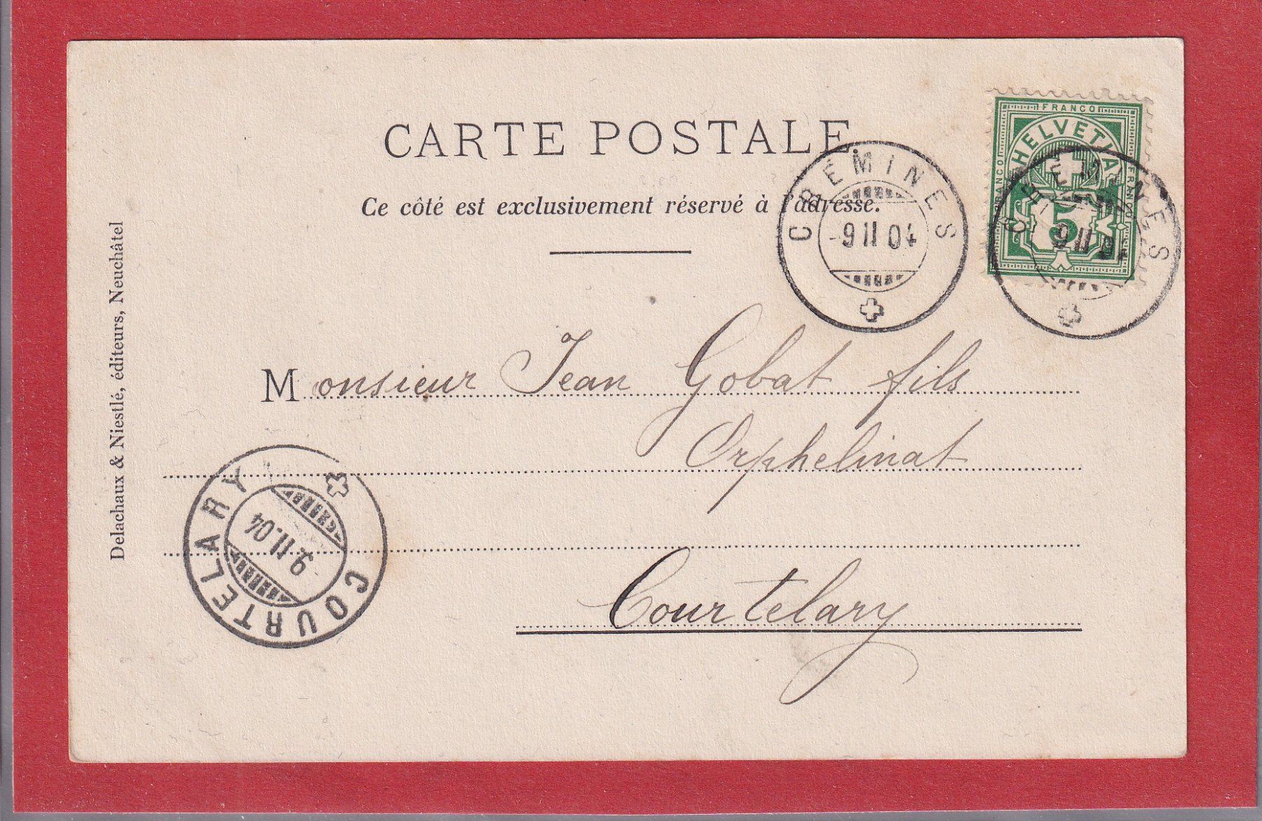 Cartoline postali: Grand-Val - Le village - 1904 – Usato da Orvin venduto da Pyaeschli 1