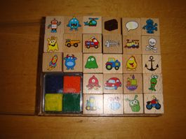 Stempel-Set aus Holz