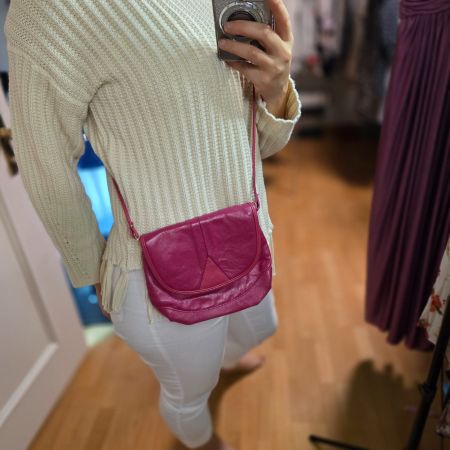 Vintage rosa Umhängetasche – elegant & süß