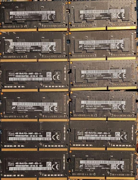 12×Diverse 4GB DDR4 RAM Riegel - PC4-2400T - Top Zustand! (Gebraucht ...