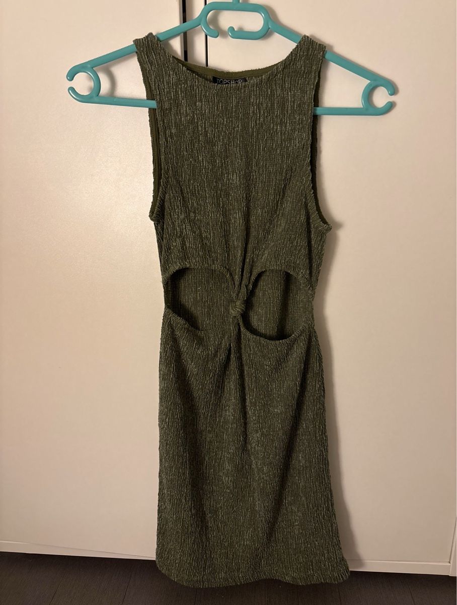 Topshop Vestiti: GREEN CUT-OUT MINI DRESS – Usato da Lausanne venduto da hib_y68h