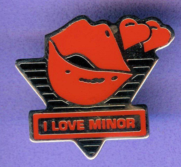 Placchette & Badge: MINOR  Schokolade   I LOVE – Usato da Winterthur venduto da Sammleroase