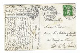 Stabstempel Brenets / Locle-Brenets Poste Amb. 1910 6f