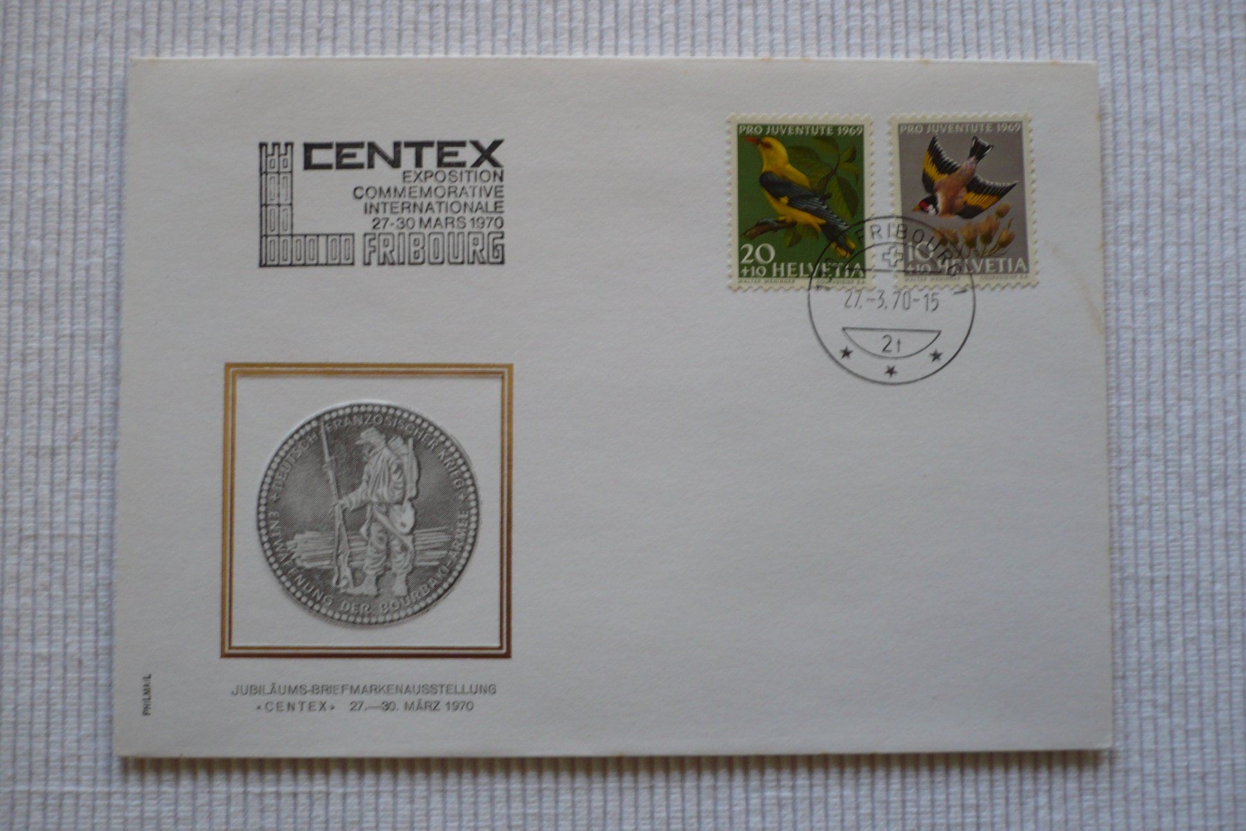 Alle Briefmarken: 1970 CENTEX, Fribourg – Gebraucht aus Zürich von saltandpepper008