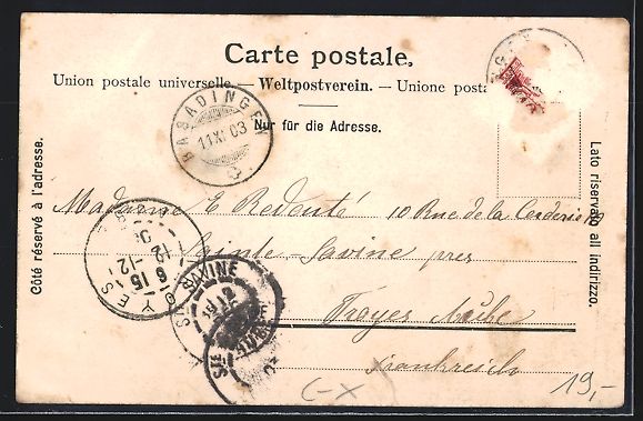 Ansichtskarten: Basadingen, Schulhaus, Schmiedgasse und  – Gebraucht aus Berlin von bartko-reher 1