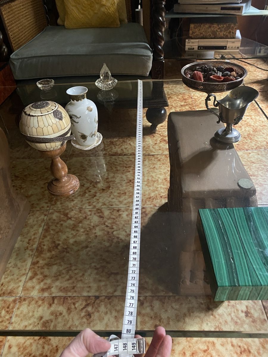 Tavoli: Jolie table basse terrecuite et cristal – Usato da Küssnacht am Rigi venduto da CALIFRASQUI 1