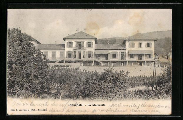 Ansichtskarten: AK Neuchâtel, La Maternit, 1908 – Gebraucht aus Berlin von bartko-reher