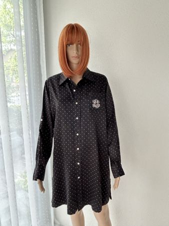 Lauren Ralph Lauren Polka Dot Shirt Dress Size L Classic