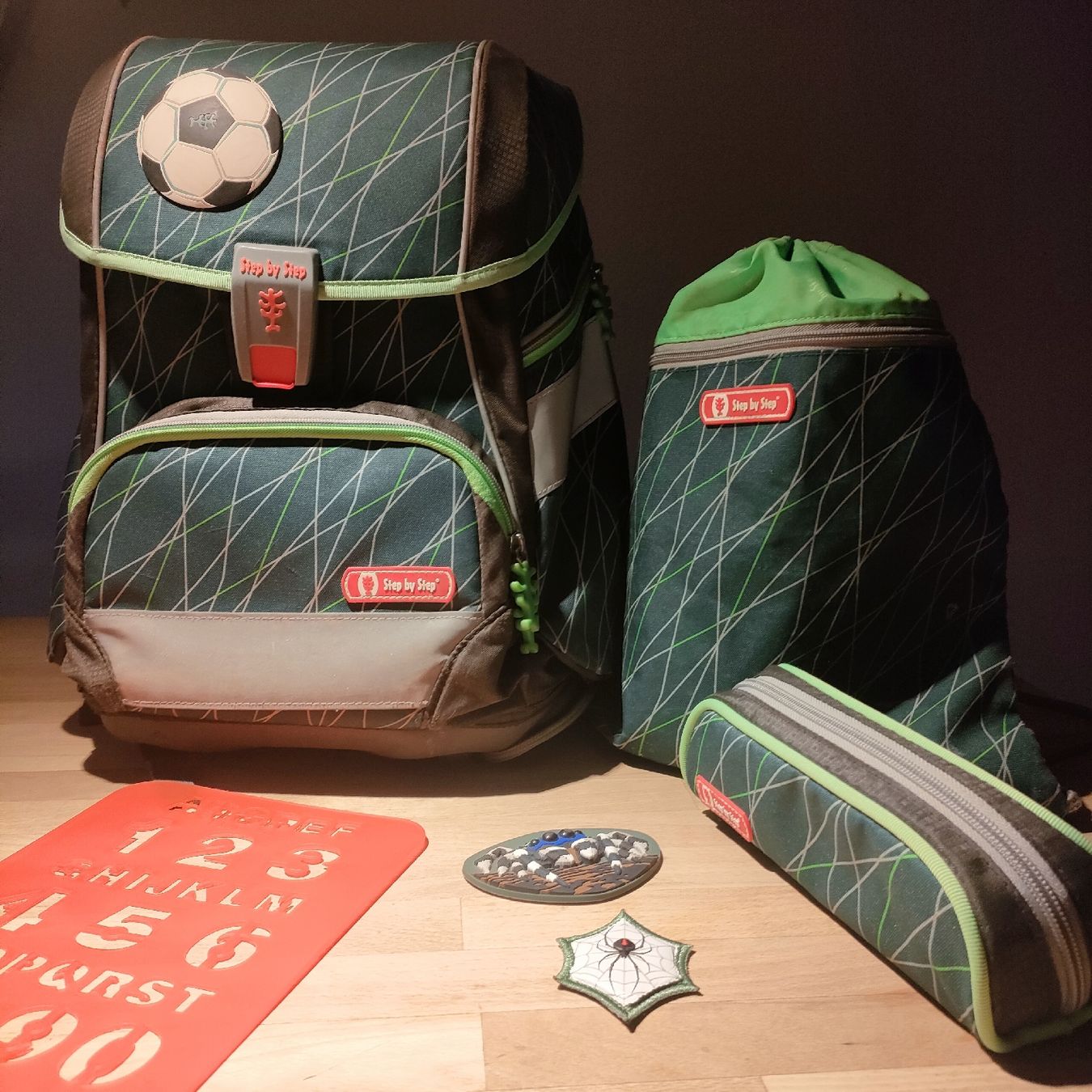 Step by Step Kindertaschen: Step by Step Schulthek Set Fussball – Gebraucht aus Speicher von Indigoblau_3