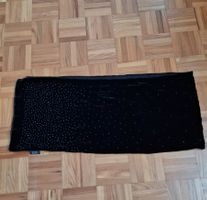 Écharpe noire avec brillants comme neuve/Schal schwarz