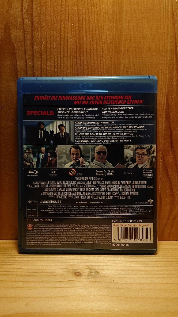 Tutti i DVDs: ARGO Blu-Ray Extended Cut mit Ben Affleck – Usato da Wilderswil venduto da Exebub 1
