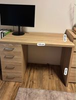 Schreibtisch Eicheoptik mit 4 Schubladen - NEU