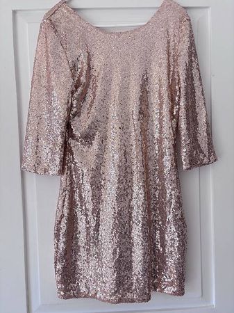 Silvesterkleid Rosa Gold M