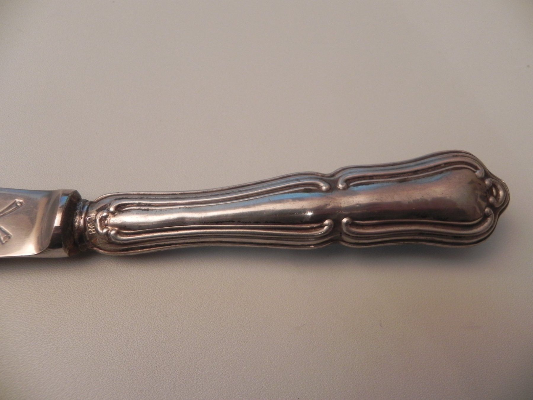 Posate: altes 800er Silber-Kuchenmesser / Messer – Usato da Minusio venduto da Lory64 2