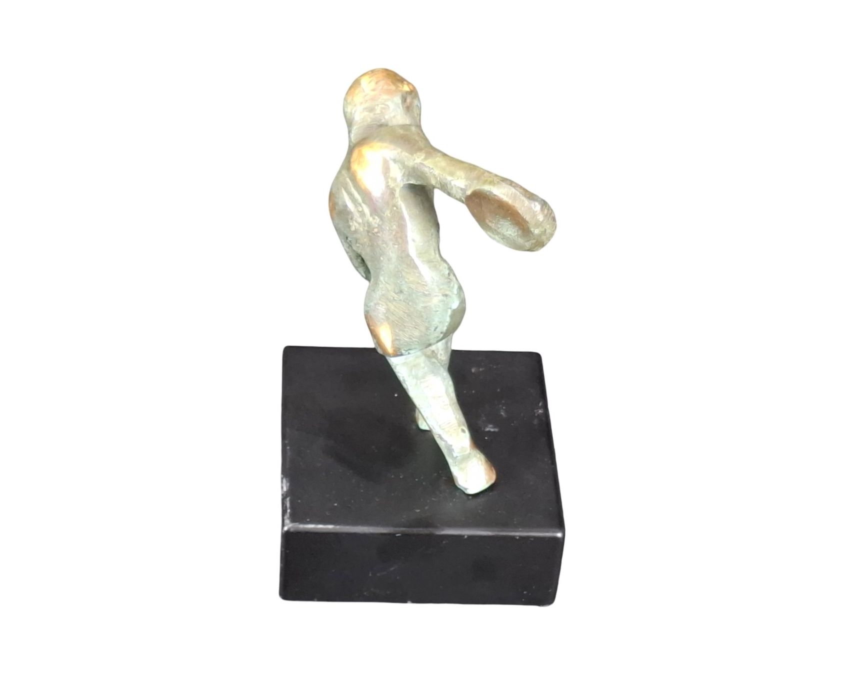 Sculture & Statue: Diskuswerfer in einer abstrakten Bronzefassung mit Sockel – Usato da Wil SG venduto da Restwert_Wil 4