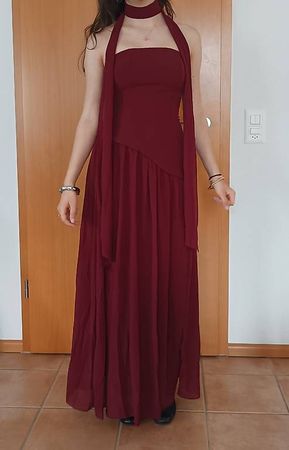 Festliches Kleid, Ballkleid, bodenlang, weinrot