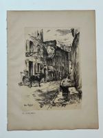 Lithografie Edouard Vallet Rue Bémont Genf Genève 1901