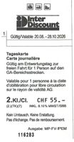 SBB Tageskarte - Gültig bis 28.10.2026