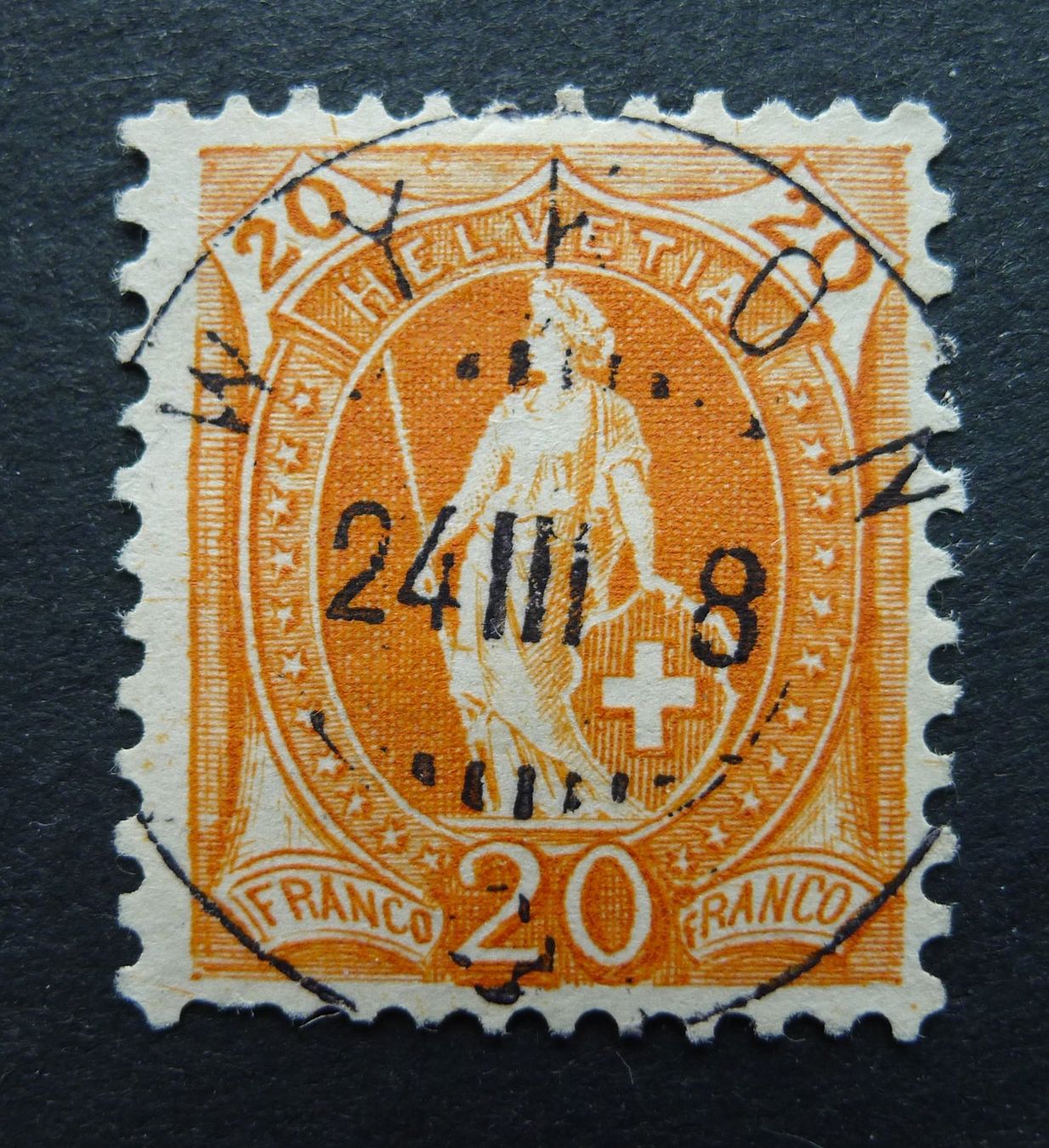 Tutti i francobolli: 66D, Vollstempel WYKON LU – Usato da Ebikon venduto da SilvioFreund