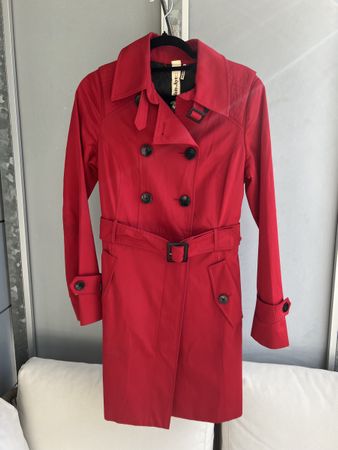 Roter Damen Trenchcoat, Grösse S/M
