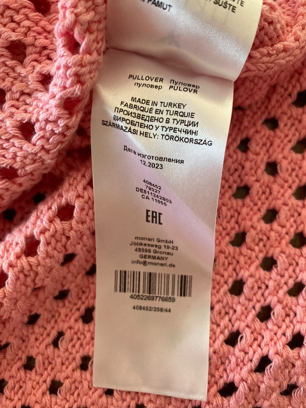 Monari Maglioni & Felpe: Monari Strick Pullover Gr 44 pink Lochmuster Lässig Somme... – Nuovo (secondo la descrizione) da Illnau venduto da Sniwi67 5