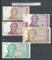1991 Kroatien, "Banknote - 1 - 100 Dinar", bankfrisch