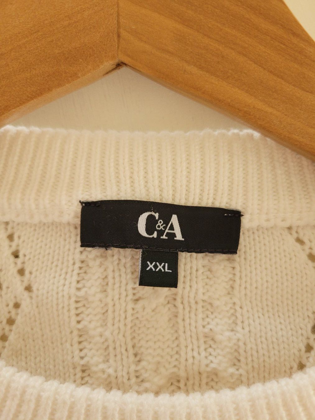 C&A Maglioni & Felpe: C&A Strick-Sommerpullover, Weiss, XXL, Top Zustand, – Nuovo (secondo la descrizione) da Sachseln venduto da Randow 2