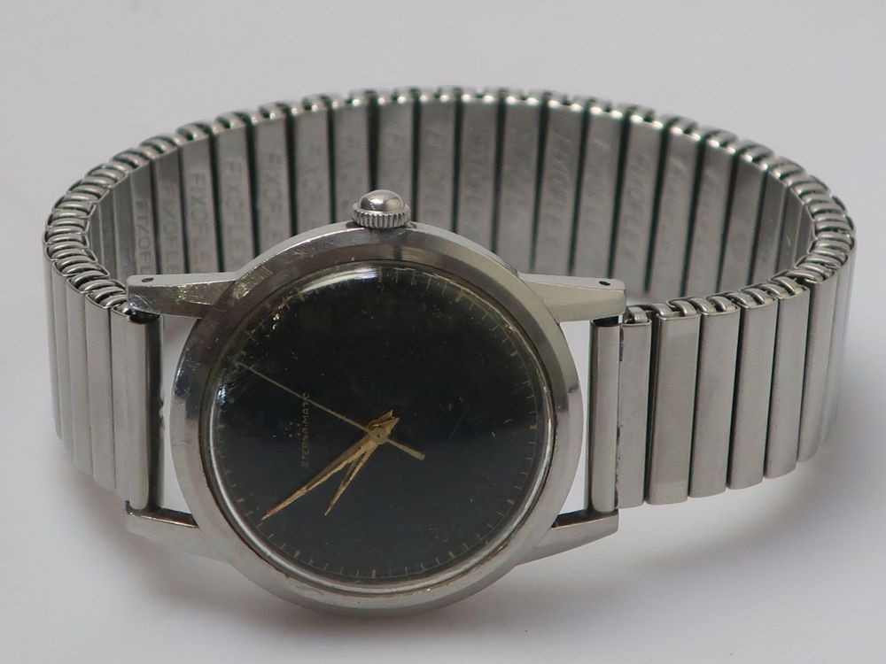 Bracelet De Montre Extensible Vintage Années 50/60 - Plaqué Or - Largeur 15mm - Neuf