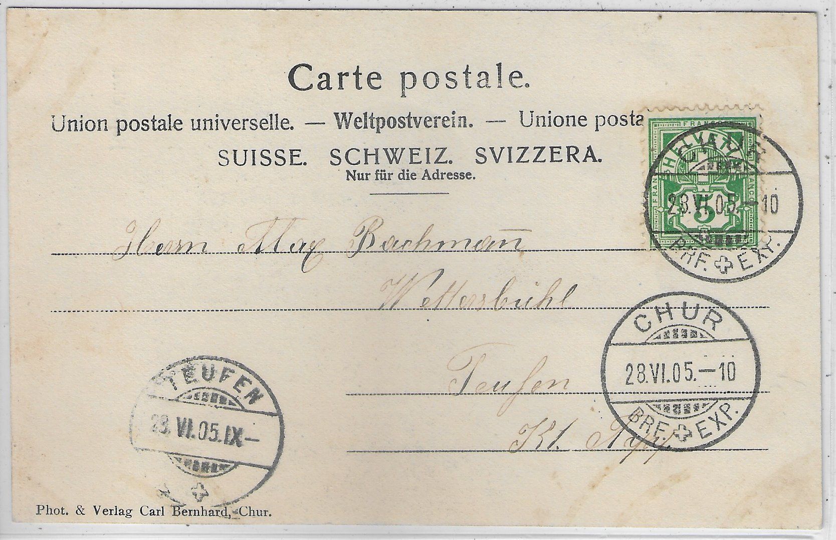 Cartoline postali: Chur - Hof-Kellerei – Usato da Ettingen venduto da Kartenplanet 1
