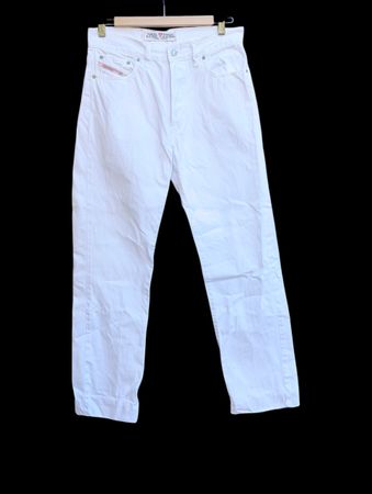 Diesel Females White Straight Leg Jeans Italy