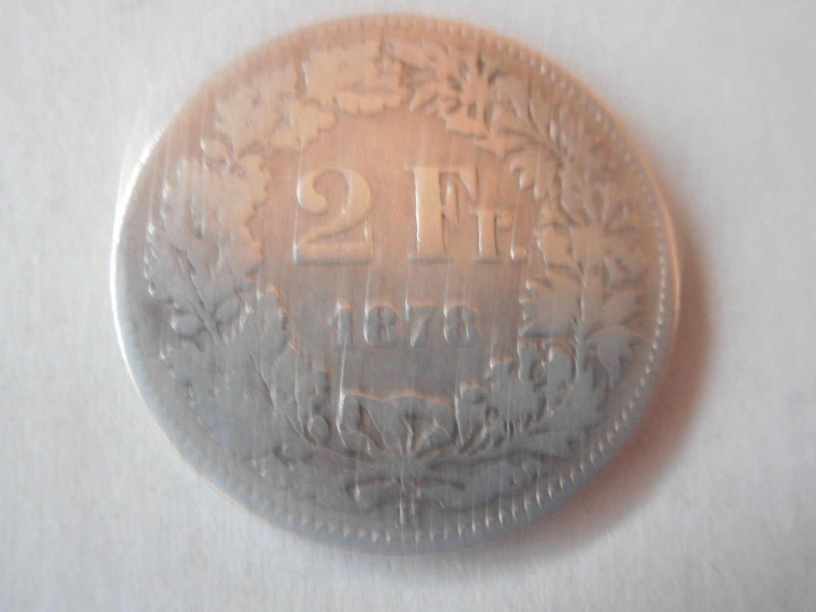 Alle Münzen: 2 Fr. 1878  silber  uralt – Gebraucht aus Kriegstetten von pizlad2010 1
