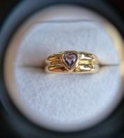 Bague or jaune 750 pierre améthiste