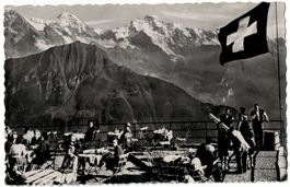 Schynige Platte, Terrasse, belebt, um 1940